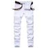 Men's Jeans Basic Zipper Denim Mid Waisted Jeans Straight Pants